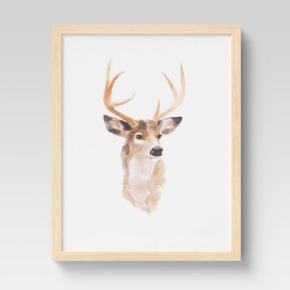 THRESHOLD Winter White Tail Framed Wall Print